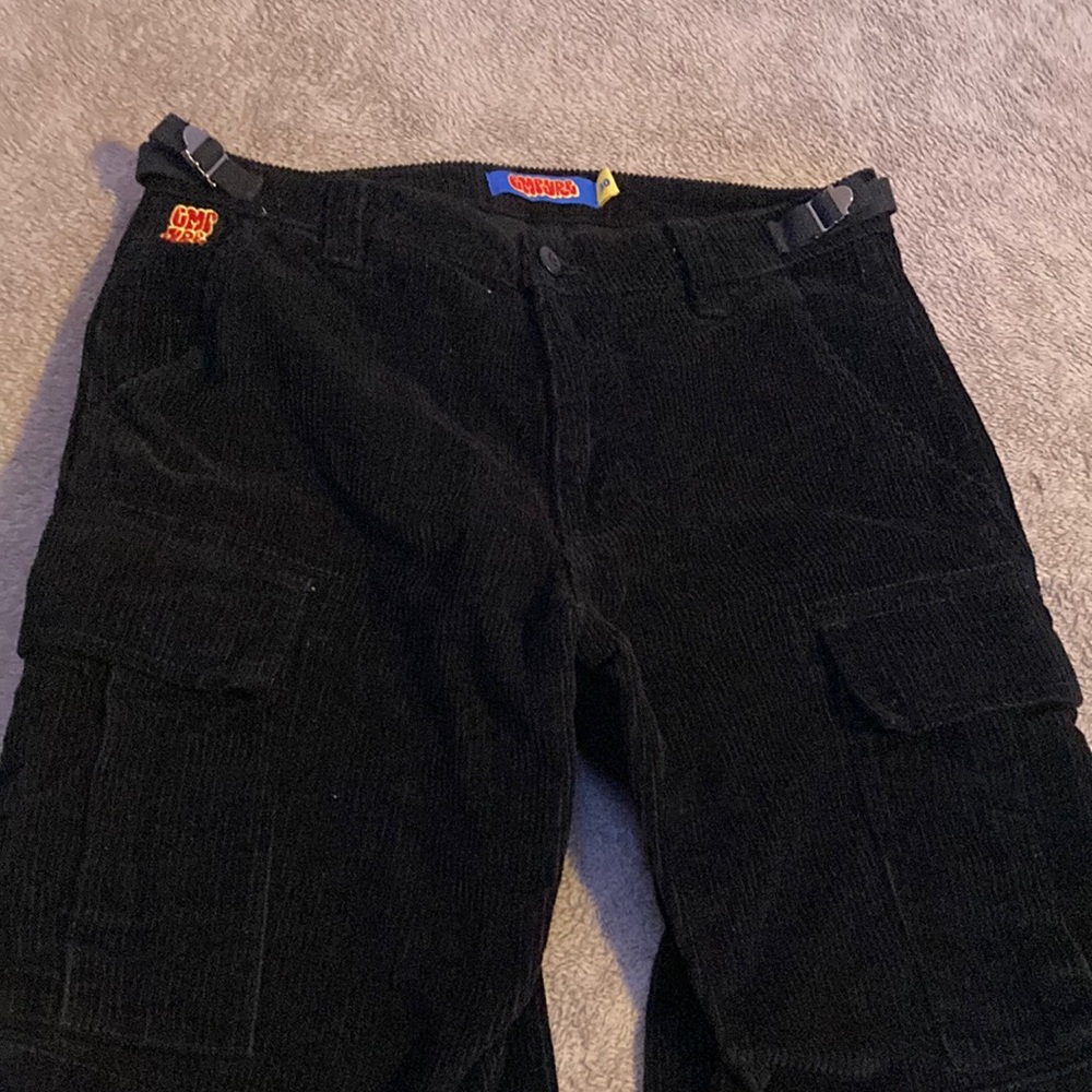 Loose Fit Black Corduroy Cargo Empyre Pants